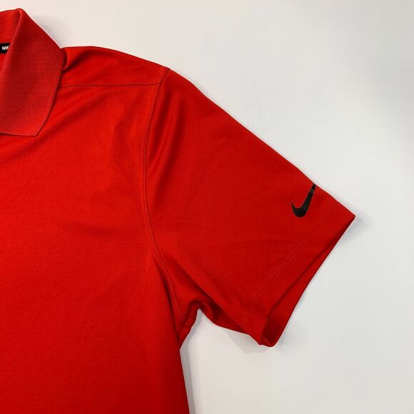 Nike Golf Shirt Mens L Large Red Moisture Wicking Performance Victory Polo - Picture 3 of 13